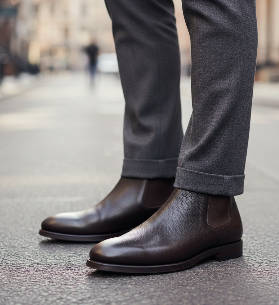 Cocoa Single Collar Chelsea Boots