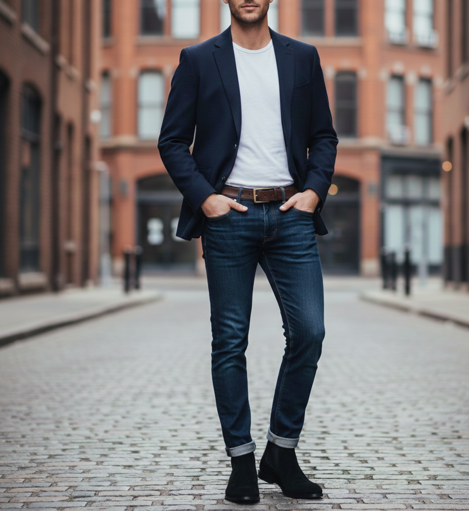 Classic Chelsea Suede Black Ankle Boots