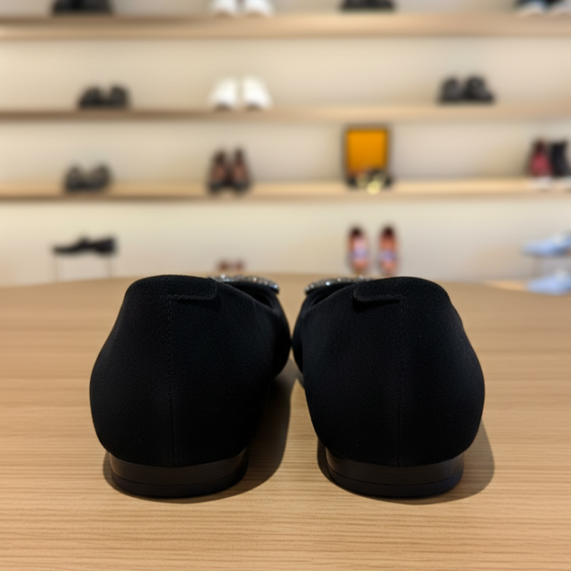 Luxe Crystal Sparkling Buckle Ballet Flats