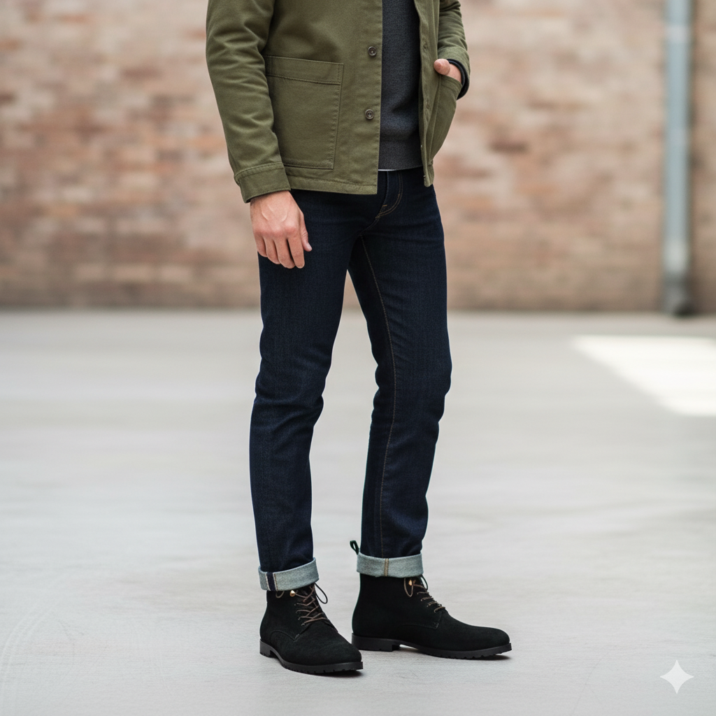 Federico Panelled Lace-Up Boots