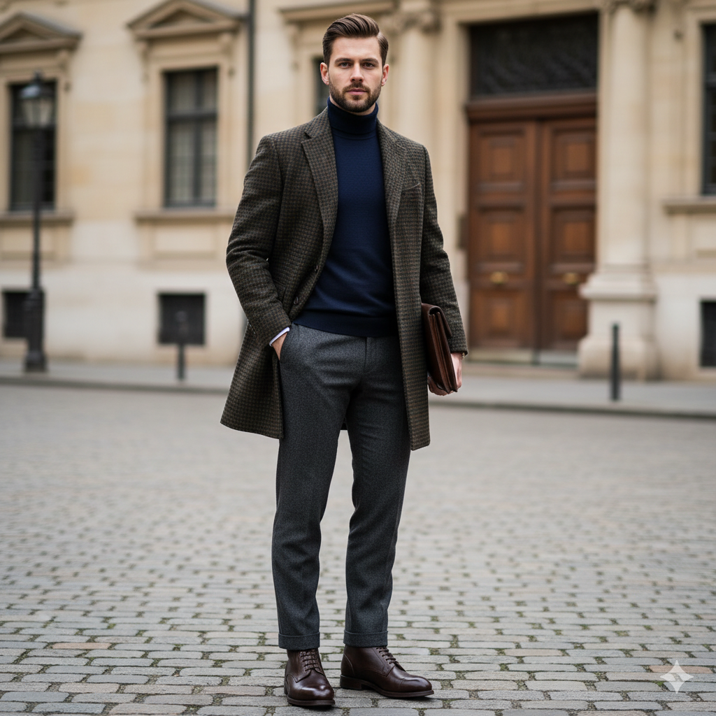 Taupe Lace-up Men's Leather Boots