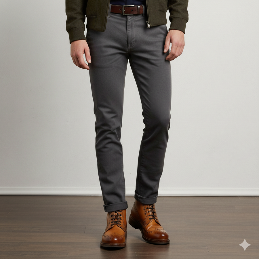 Leather Lace Up Wingtip High Ankle Tan Boot