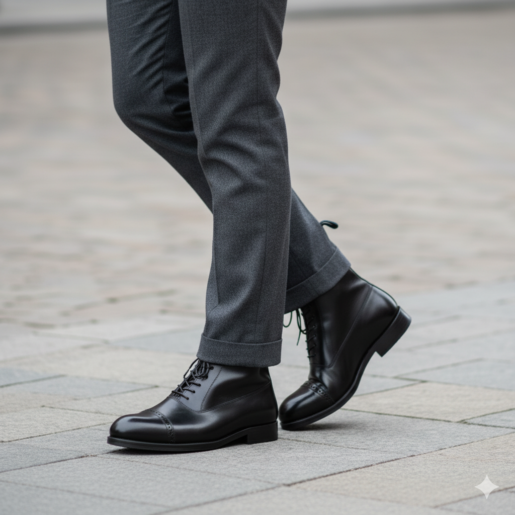 Chelsea High Ankle Lace-up Boots