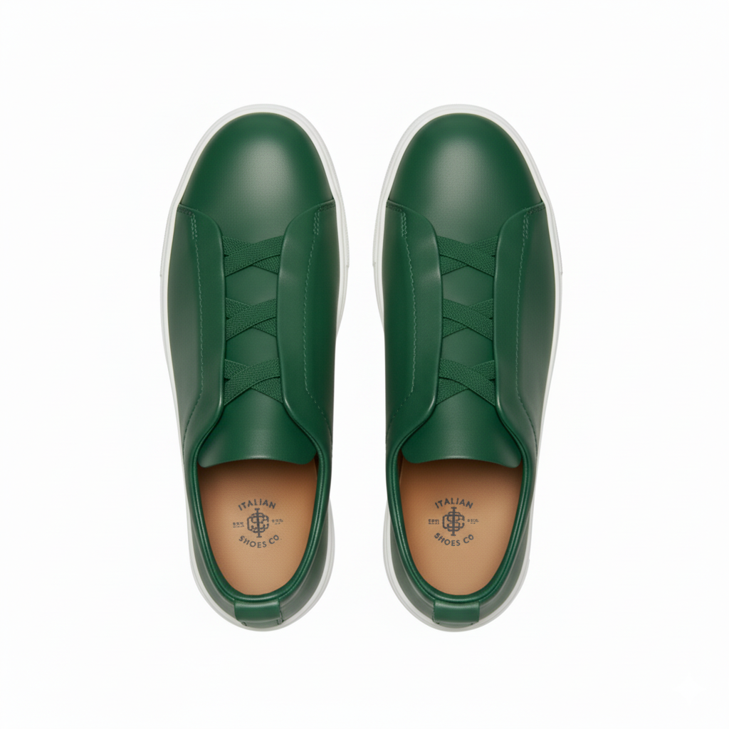 Luxury Edition Triple Stitch Leather Sneaker for Men's