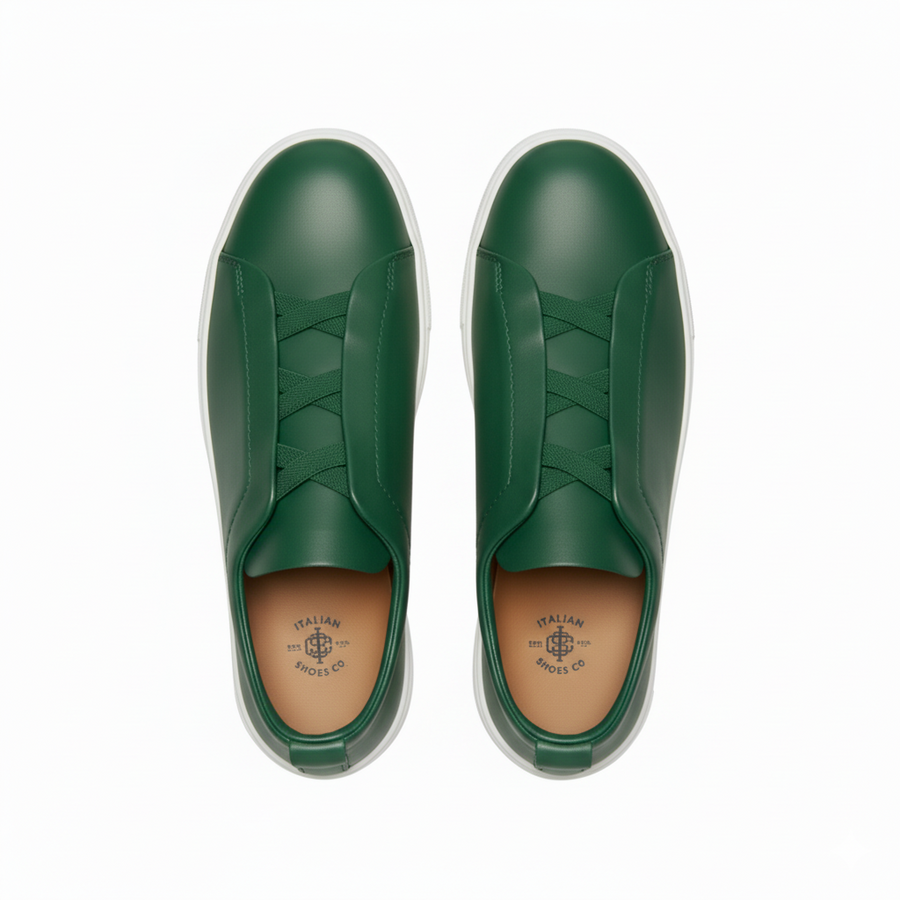 Luxury Edition Triple Stitch Leather Sneaker for Men's