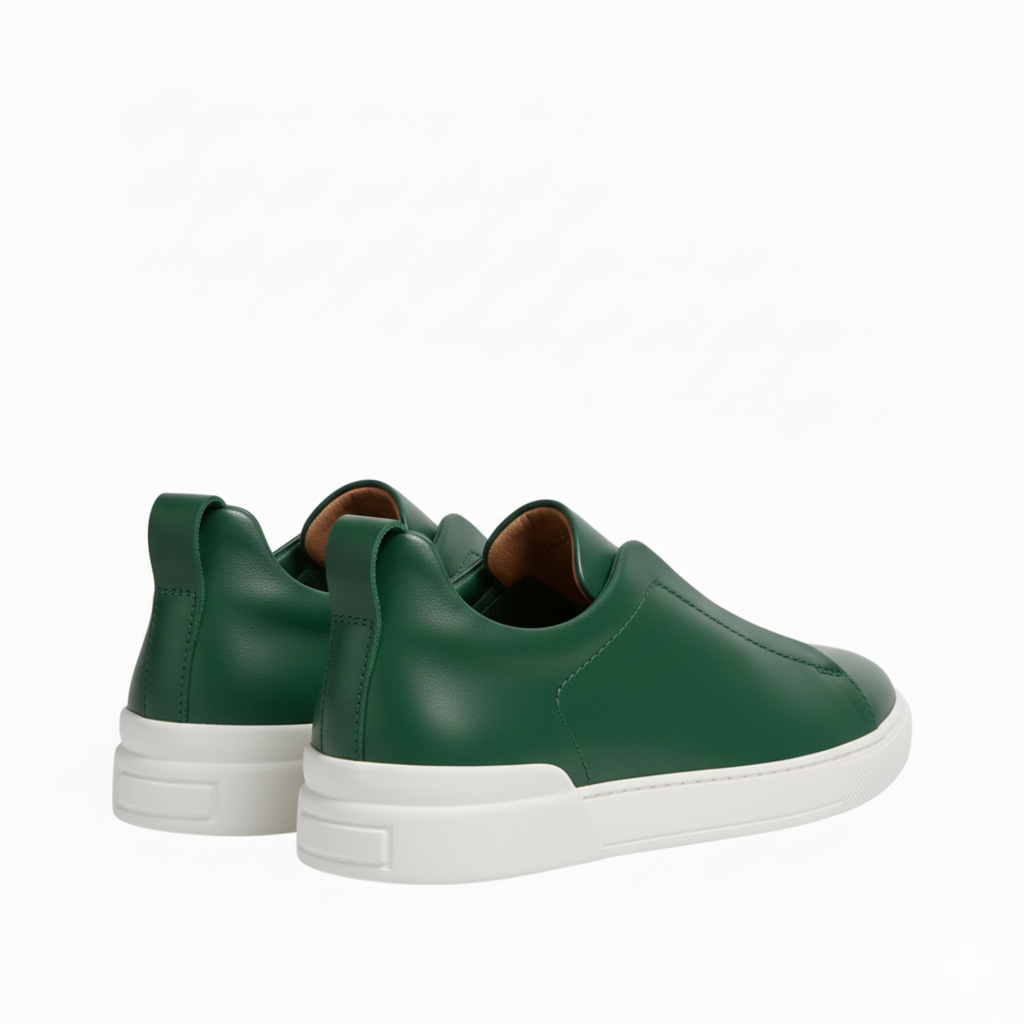 Luxury Edition Triple Stitch Leather Tan Sneaker for Men's