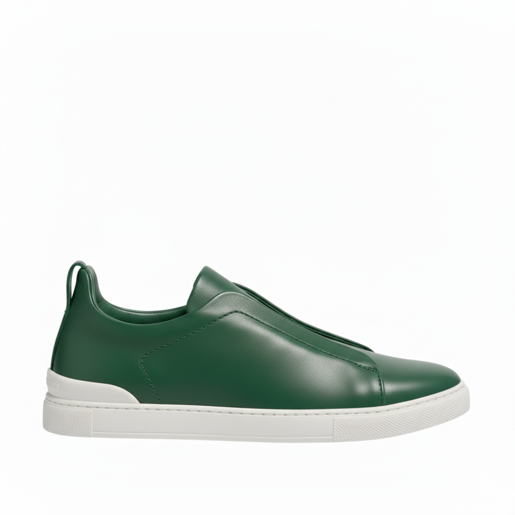 Luxury Edition Triple Stitch Leather Tan Sneaker for Men's