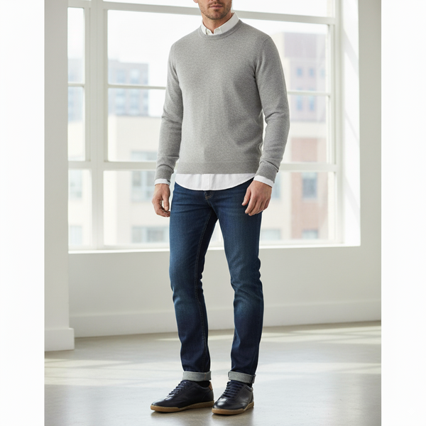 Men's casual sneaker in woven leather