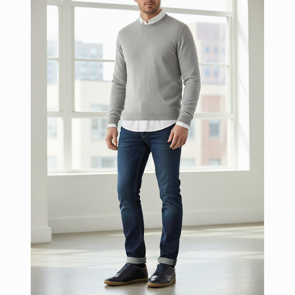 Men's casual sneaker in woven leather