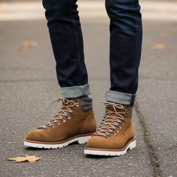 Lace up suede Ankle Boots