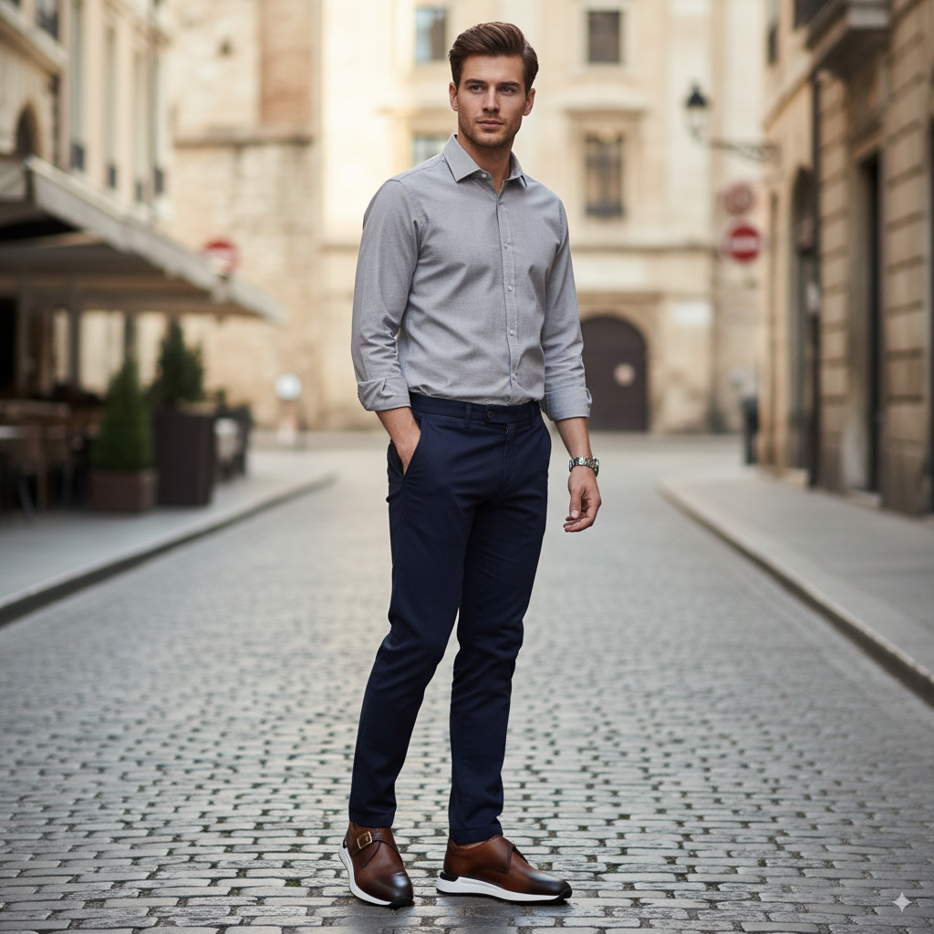 Brown Leather Men Loafer