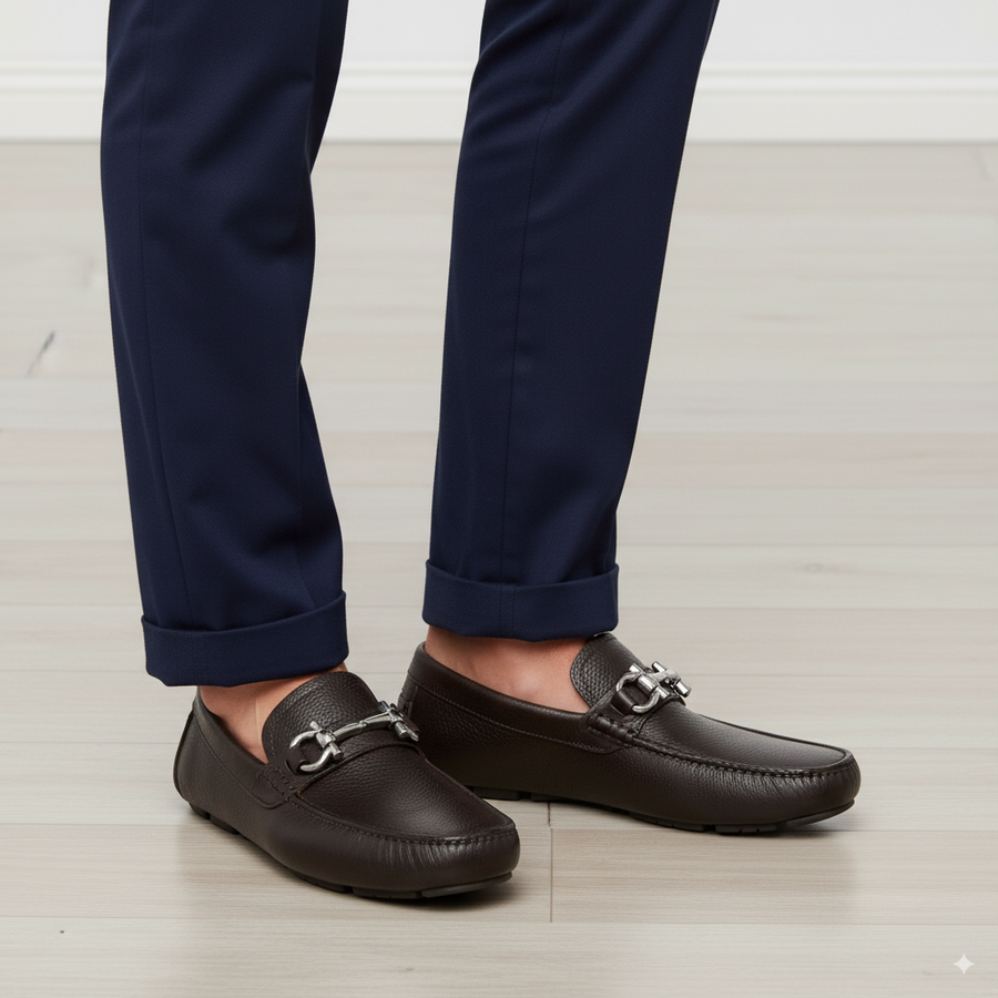 Driver leather loafers