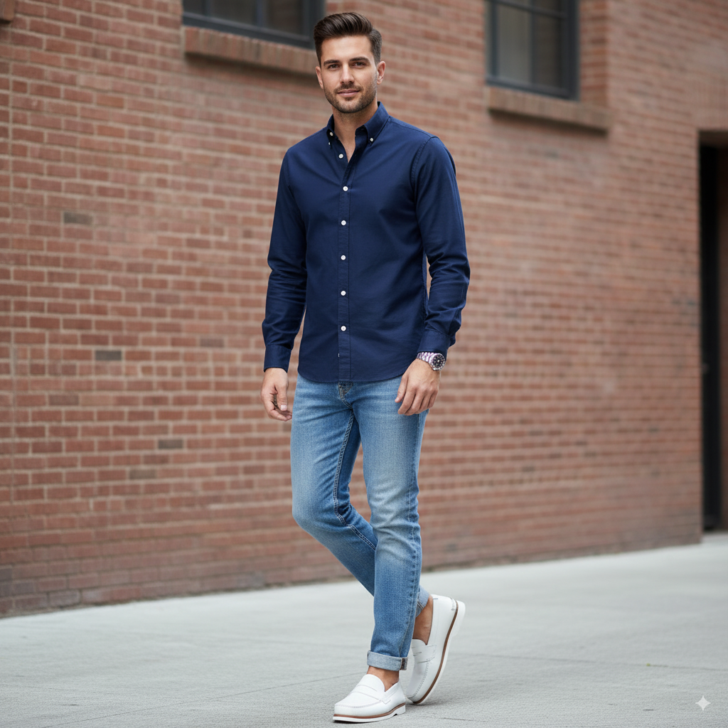 Moccasin Double Vent Loafers For Men