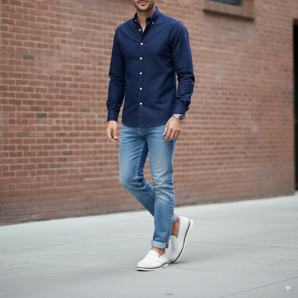 Moccasin Double Vent Loafers For Men