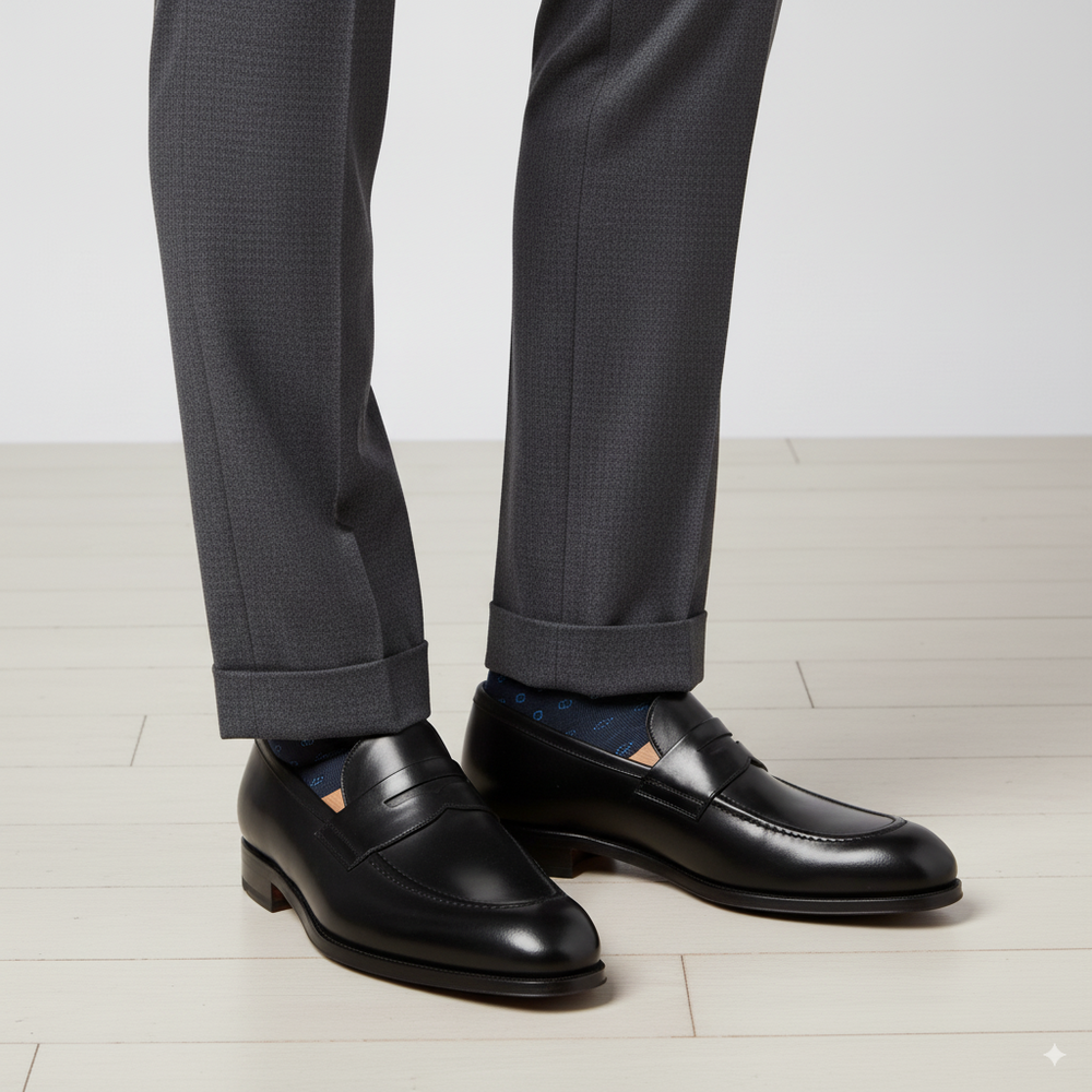 Midnight Inline Penny Loafers