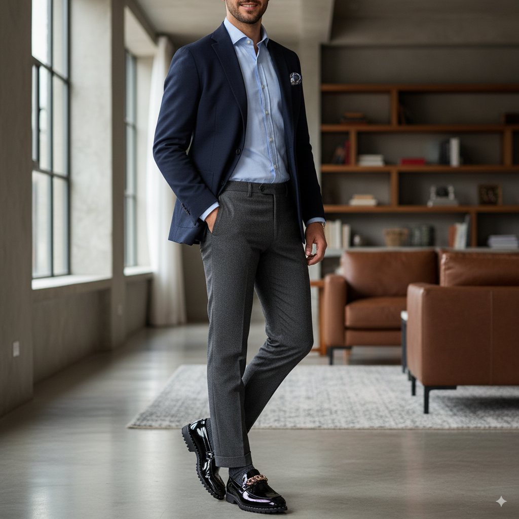 Patent Slip On Loafers