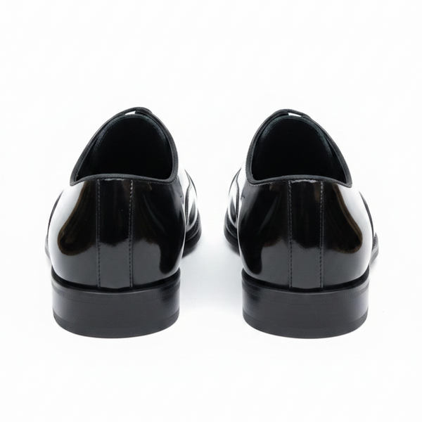 Gloss Patent Cap-Toe Italian Oxford Shoes