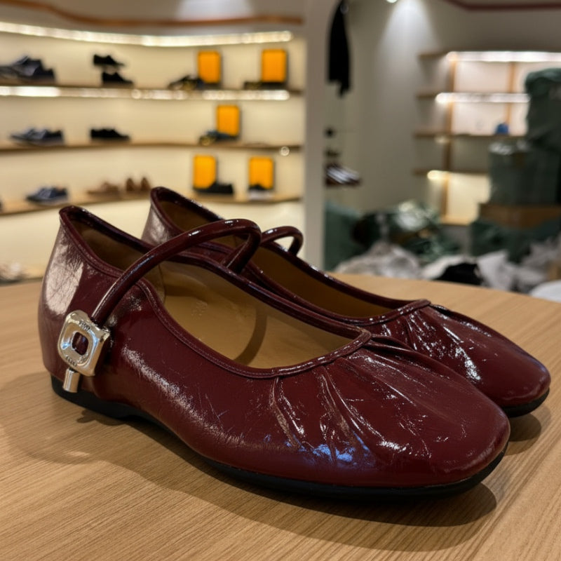 Luxury Gloss Ballet Flat Ballerinas