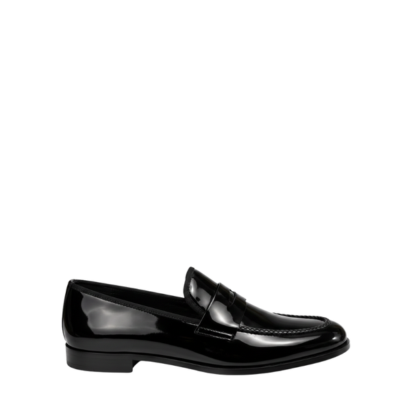 Gloss Noir Braided Luxury Patent Loafer