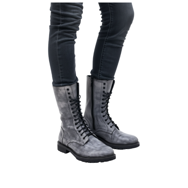 Grand Storm Lace-Up Combat Boots