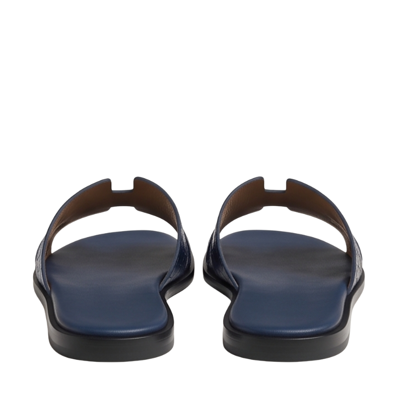 H Style Crocodile Embossed Leather Slipper