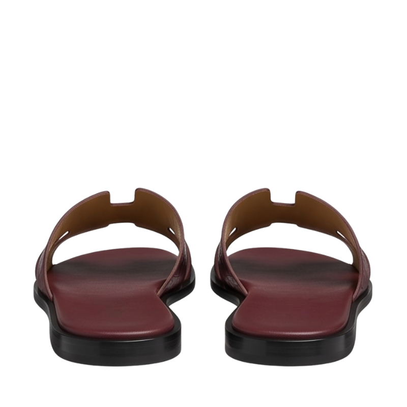 H Style Crocodile Embossed Leather Slipper