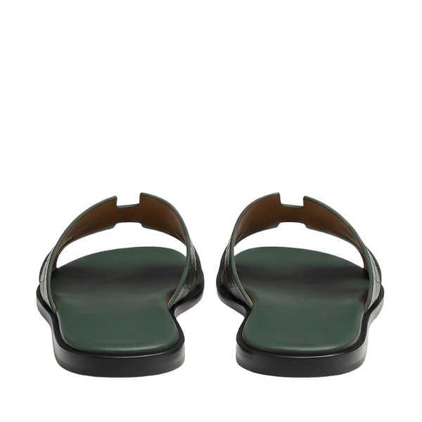 H Style Crocodile Embossed Leather Slipper