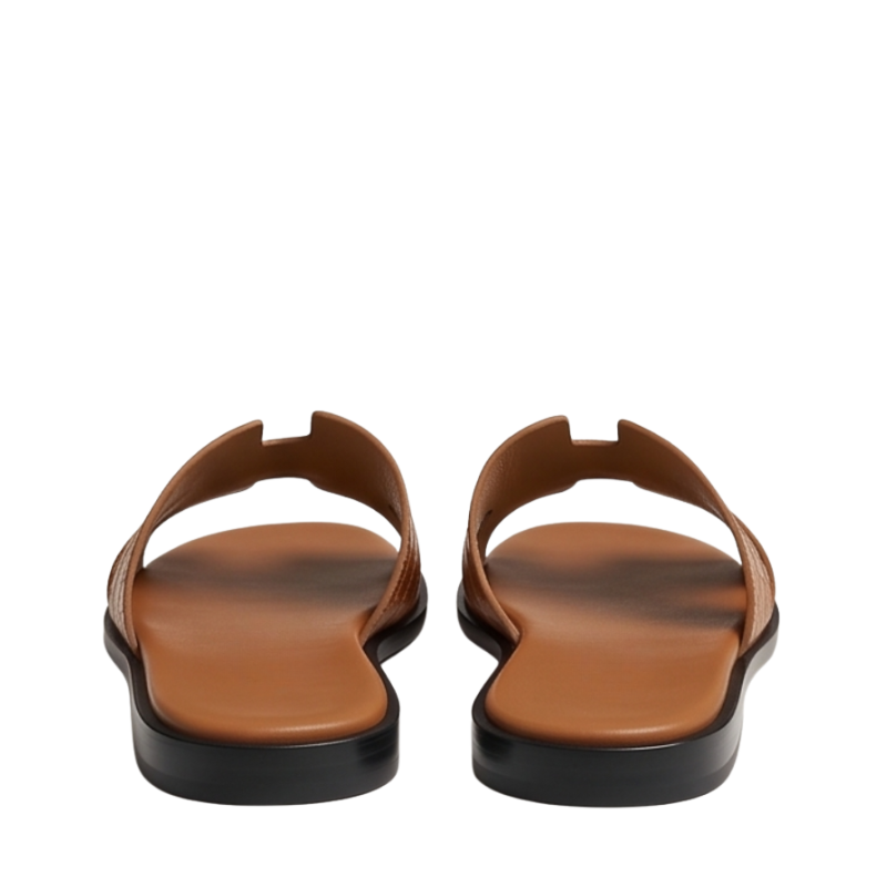 H Style Crocodile Embossed Leather Slipper