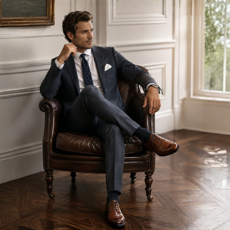 Handcrafted Luxury Italian Brogue Oxford Shoes