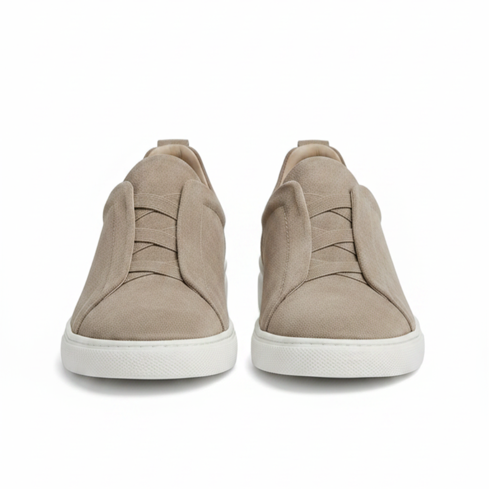 Handmade Suede Triple Stitch Sneaker