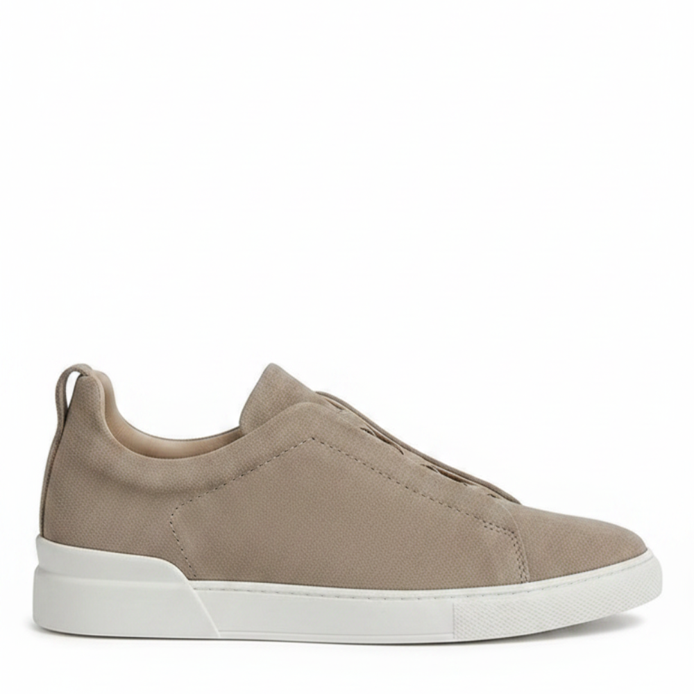 Handmade Suede Triple Stitch Sneaker