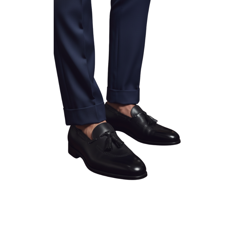Marquis Noir Tassel Loafer
