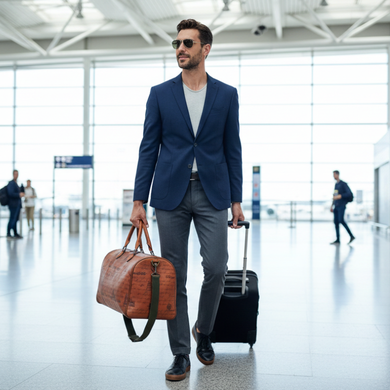 Vintage Style Roma Script Heritage Duffel Bag