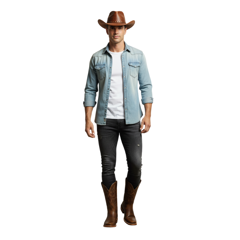 JAGAR Verde Bold Cowboy Boots