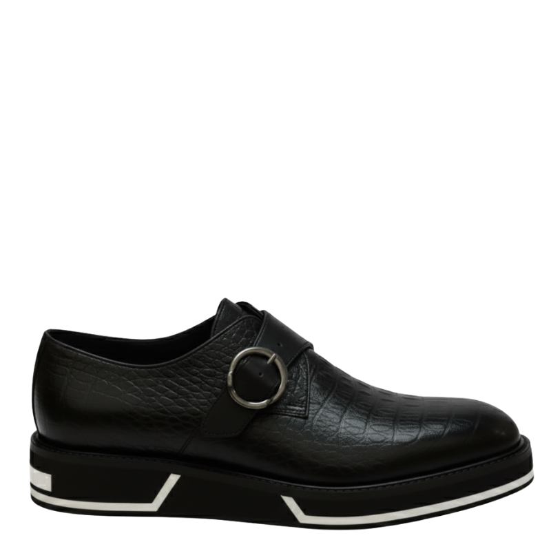 Luxury Croc Noir Monk