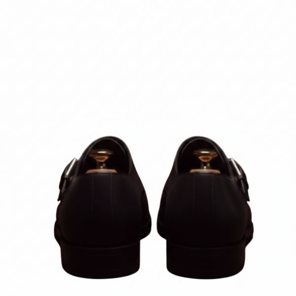 Classic Obsidian Monkstrap Shoes