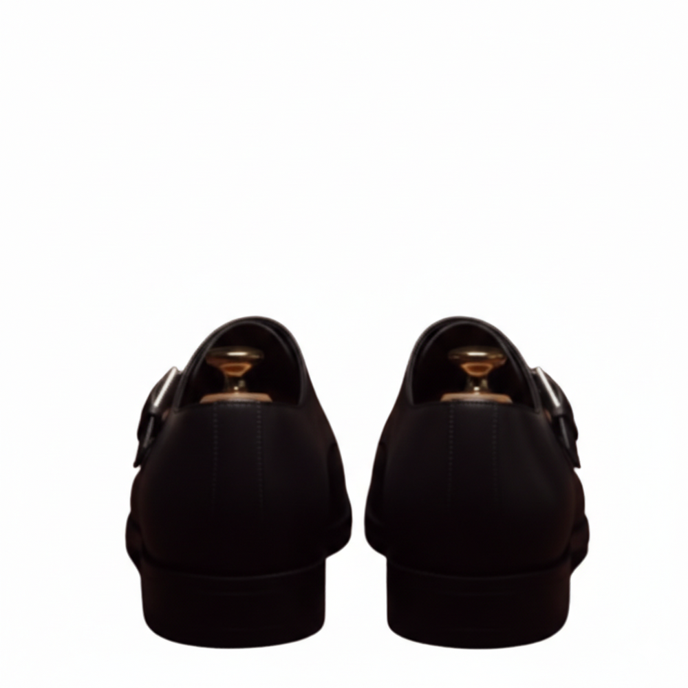 Classic Obsidian Monkstrap Shoes