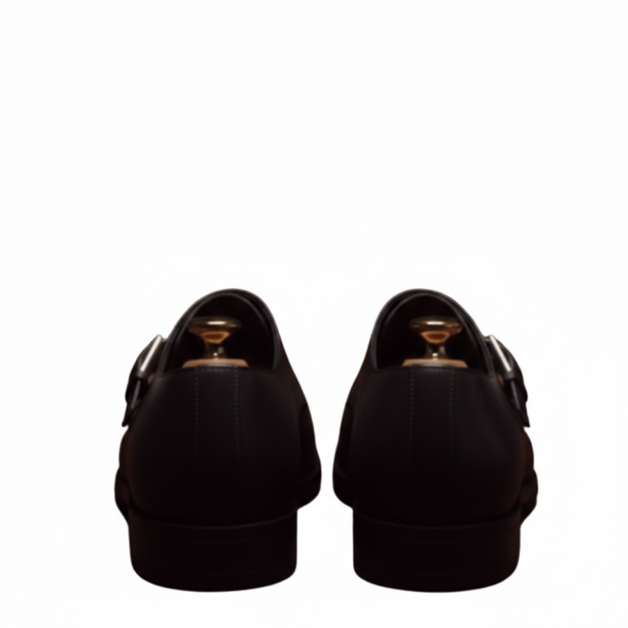 Classic Obsidian Monkstrap Shoes