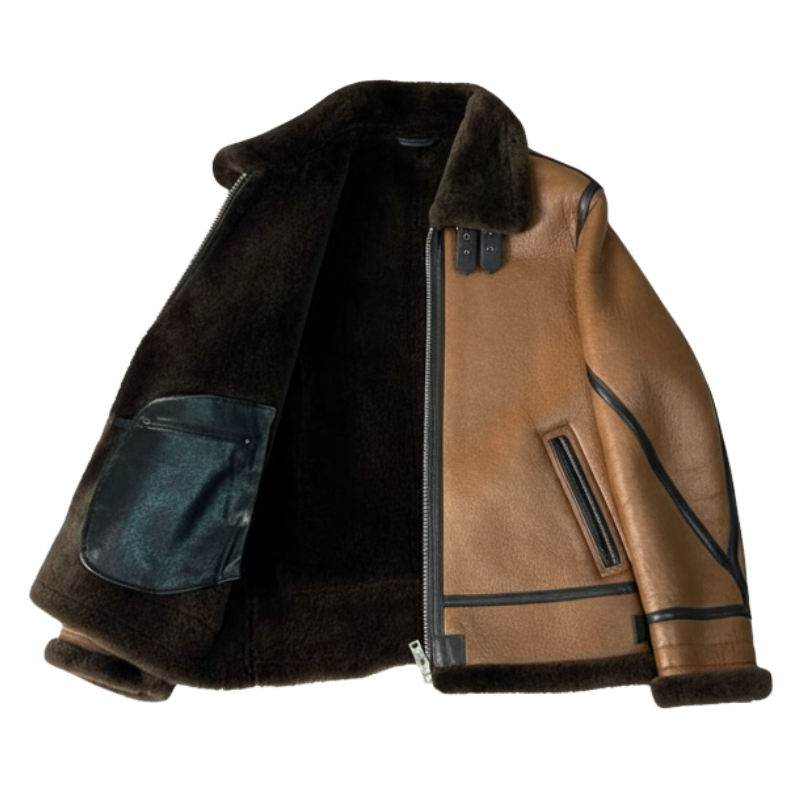 Shadow Fur Trimline Leather Jacket