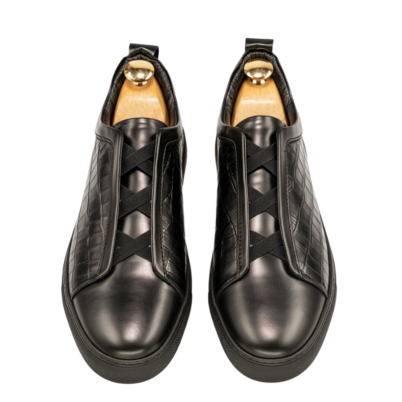 Stylish Croc-Pane Luxe Slip Sneaker