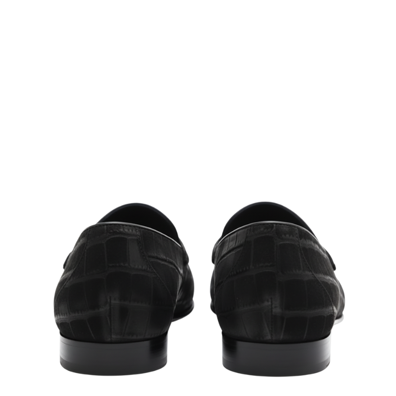 Baron Croc Textured Suede Loafer