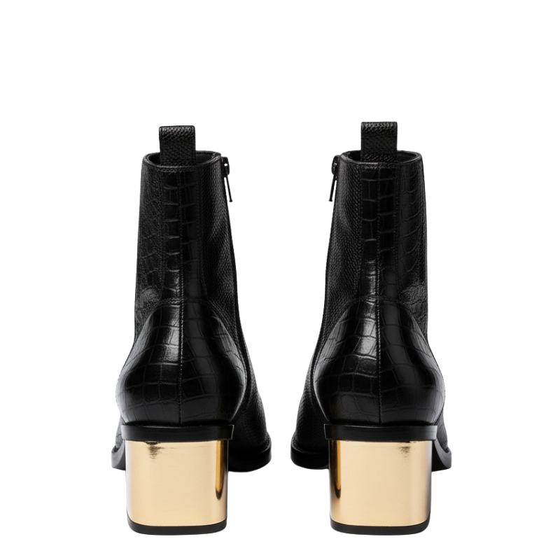 Classic Noir Serpent Luxe Boots