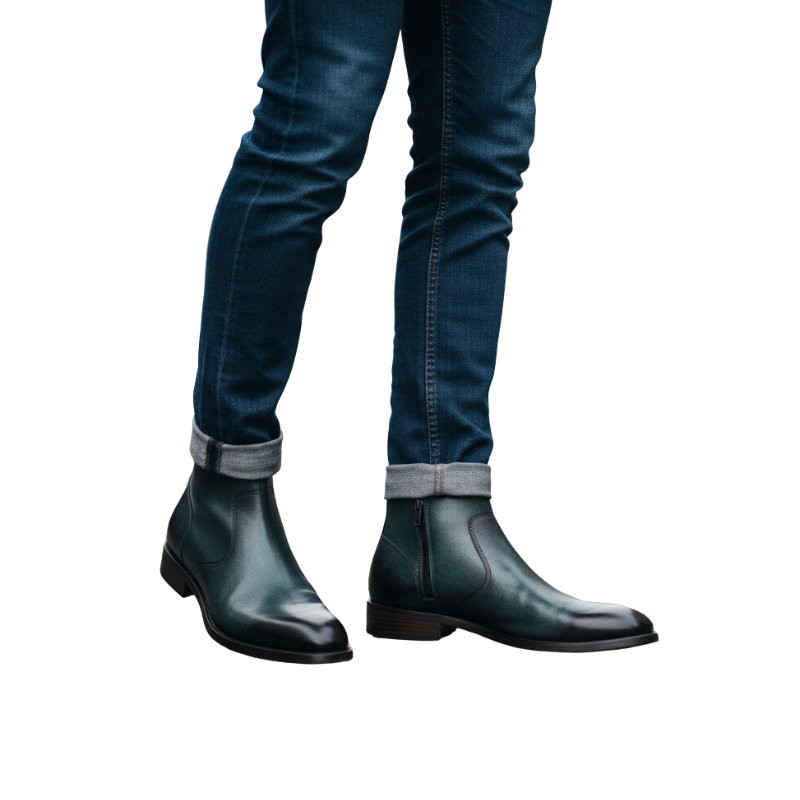 Emerald Luxe Ankle Chelsea Boots