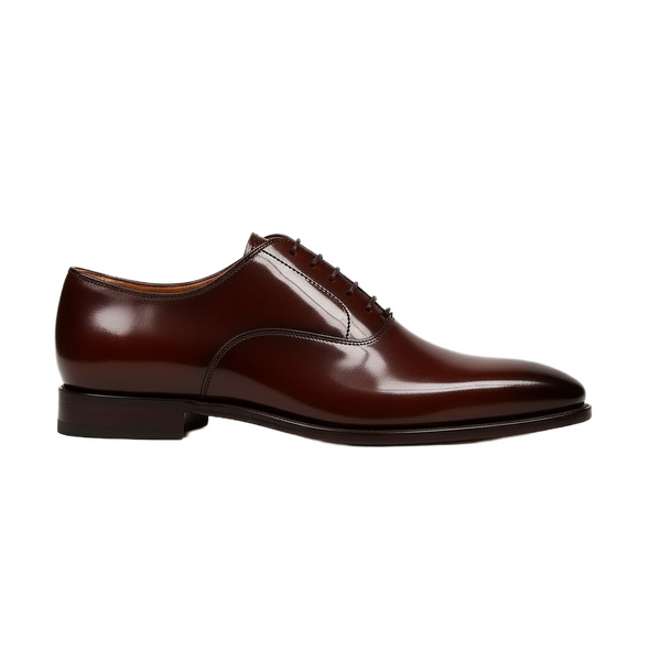 Classic Patina Lace-Up Leather Oxford Shoes