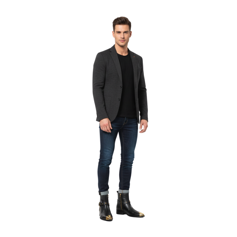 Luxury Noir Gold Ring Golden Toe Boot