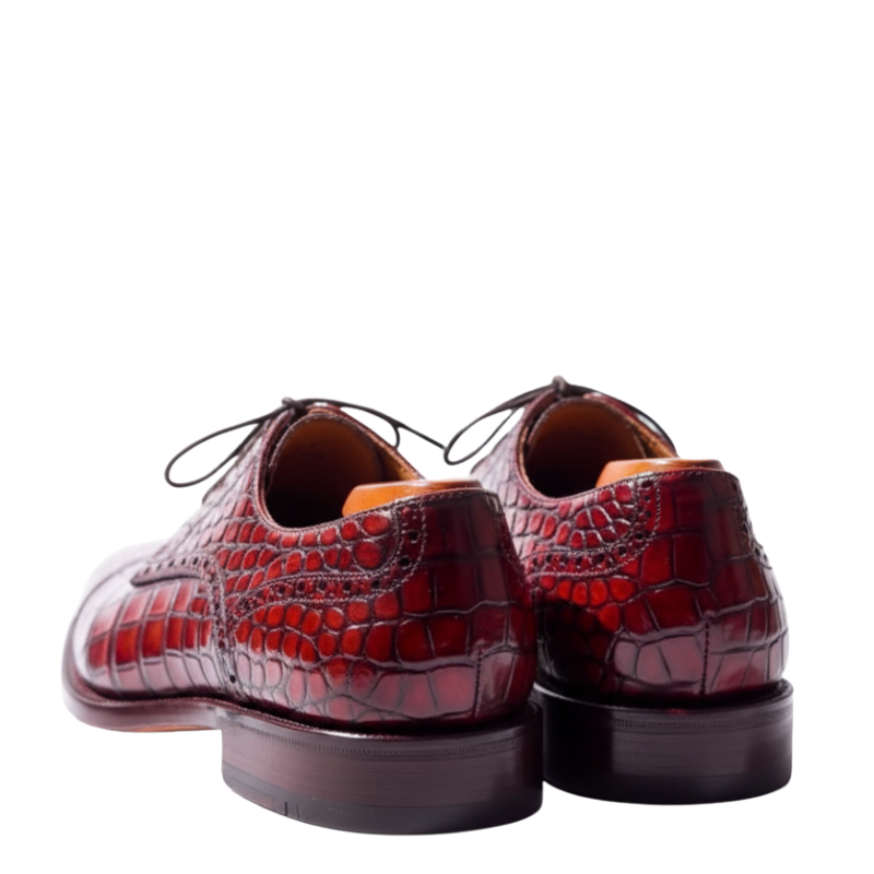 Mens Imperial Croc Leather Oxford