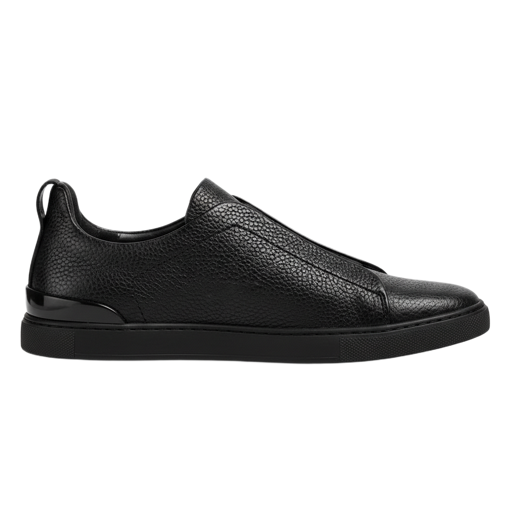 Triple Stitch Leather Pebble Luxe Sneaker