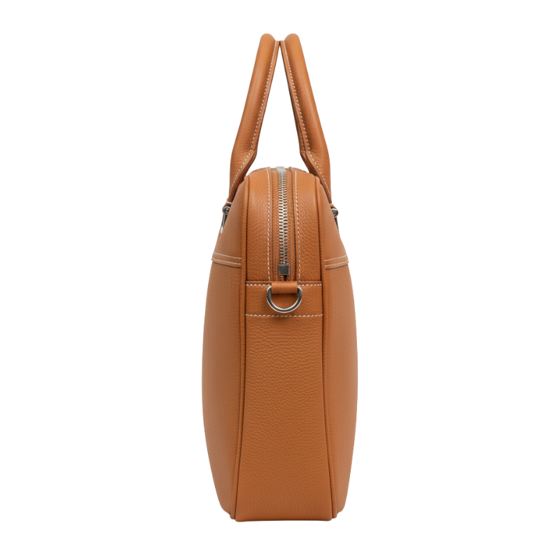 Sandstone Textured Leather Briefcase