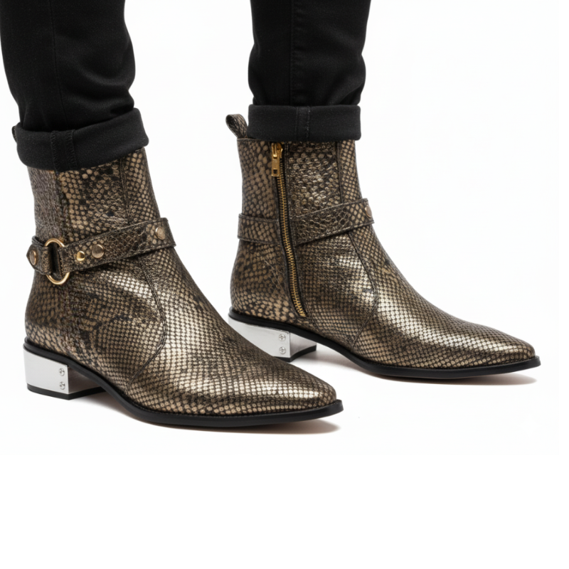 Bronzo Veleno Grace Python Boot
