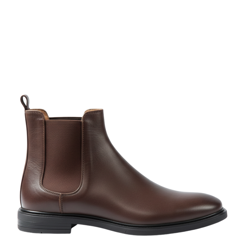 Men's Polished Leather Chelsea Boots